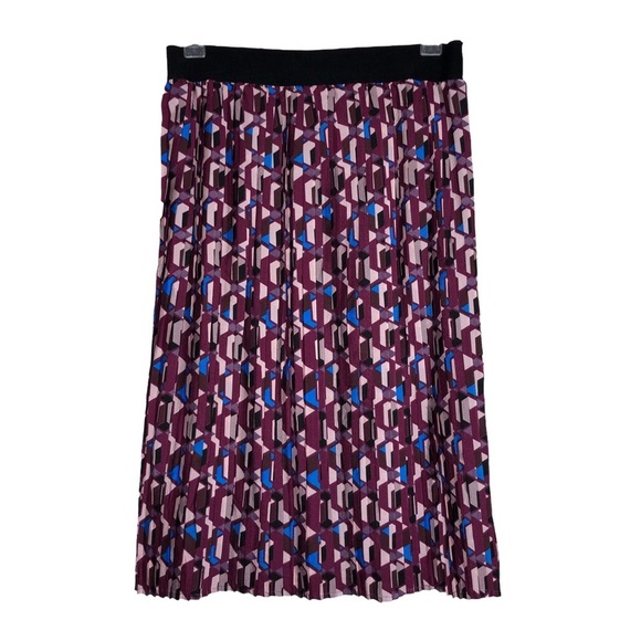 mark. Dresses & Skirts - NEW - MARK. Purple, Pink, Blue, Black Geometric Pleated Midi Skirt Size L(10-12)